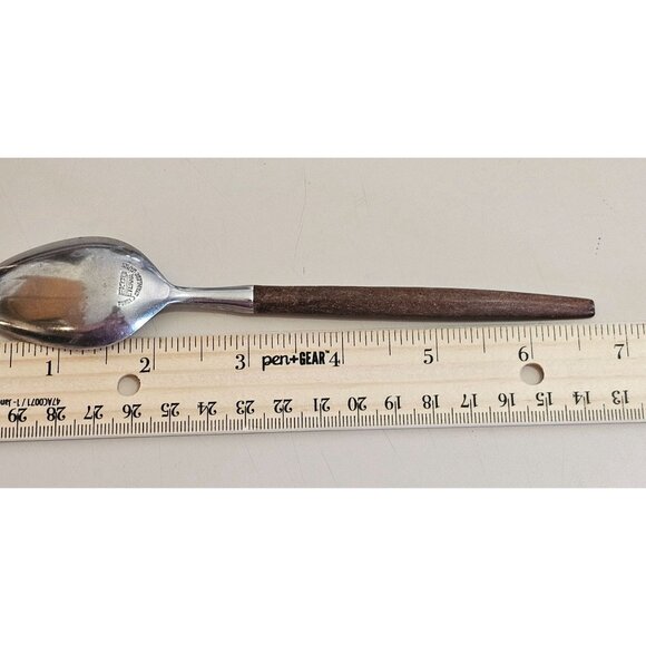 Ecko Canoe Muffin Teaspoon Spoon 6.75" stainless Rosewood handle midcentury boho - Picture 8 of 8